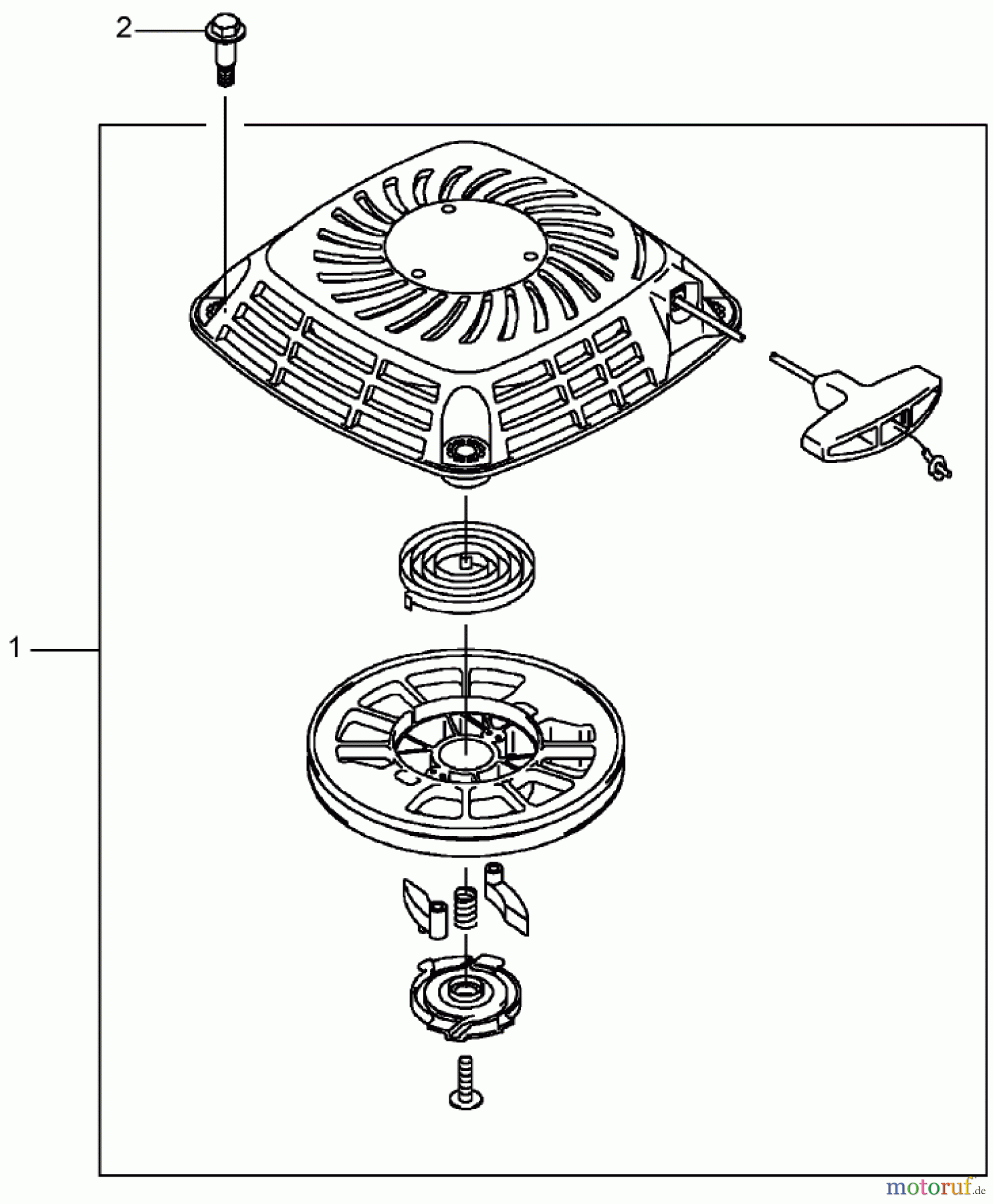  Rasenmäher 22176TE - Toro 53cm Heavy-Duty Recycler Mower (SN: 290000001 - 290999999) (2009) STARTER ASSEMBLY