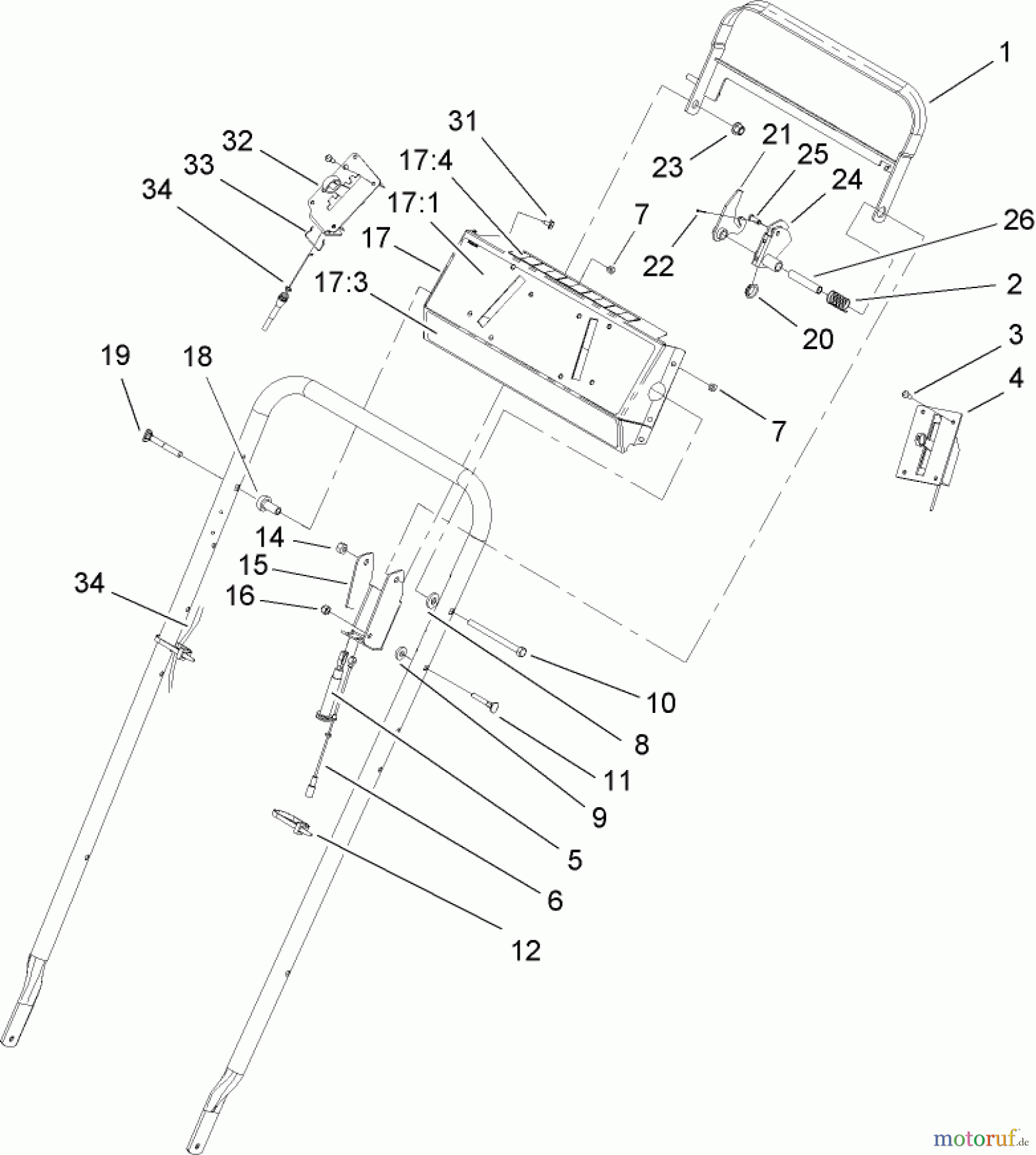  Rasenmäher 22177TE - Toro 53cm Heavy-Duty Recycler Mower (SN: 240000001 - 240999999) (2004) CONTROL PANEL ASSEMBLY