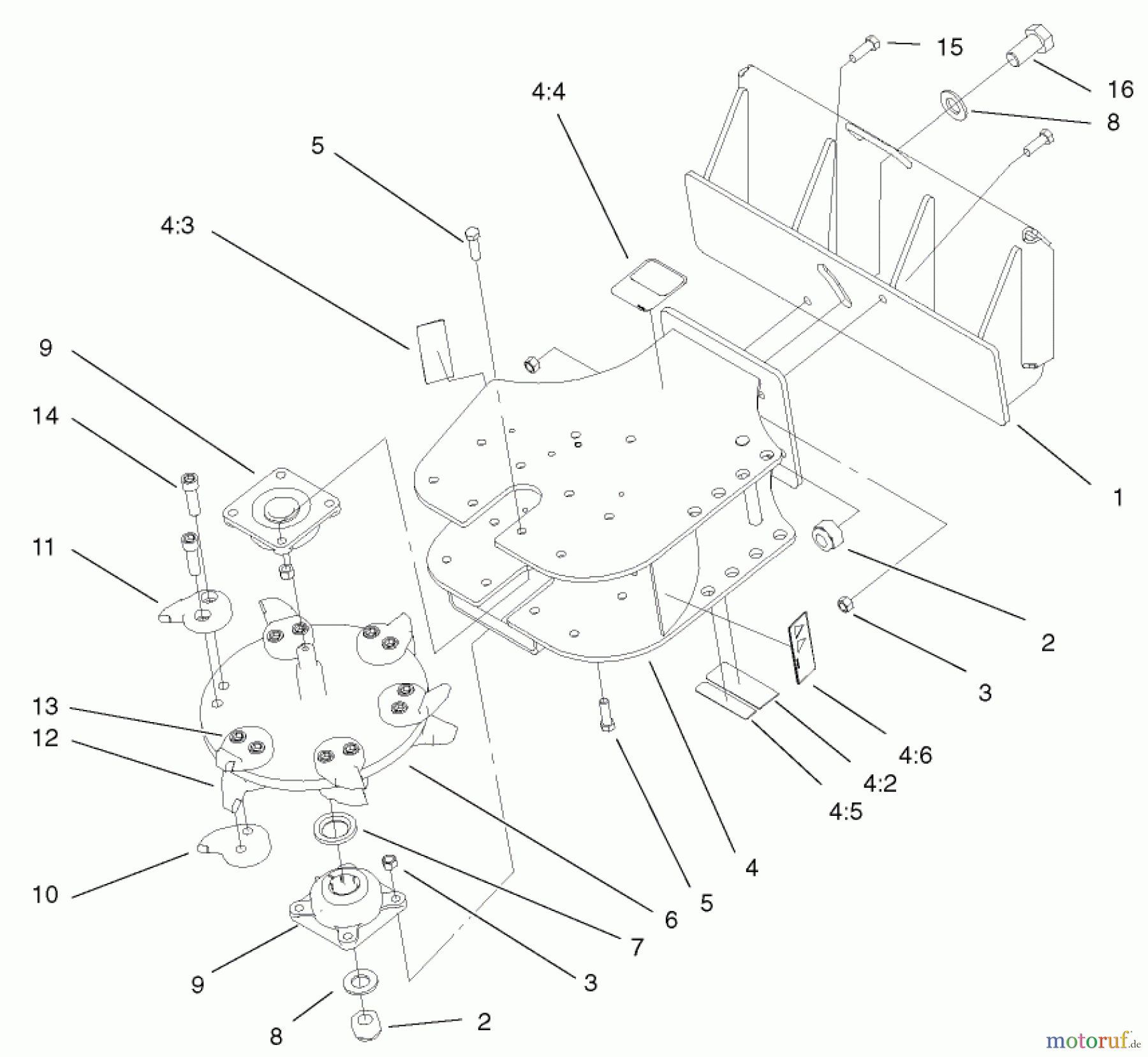  Compact Utility Attachments 22429 - Toro Stump Grinder, Dingo Compact Utility Loaders (SN: 220000201 - 220999999) (2002) FRAME AND TOOTH ASSEMBLY