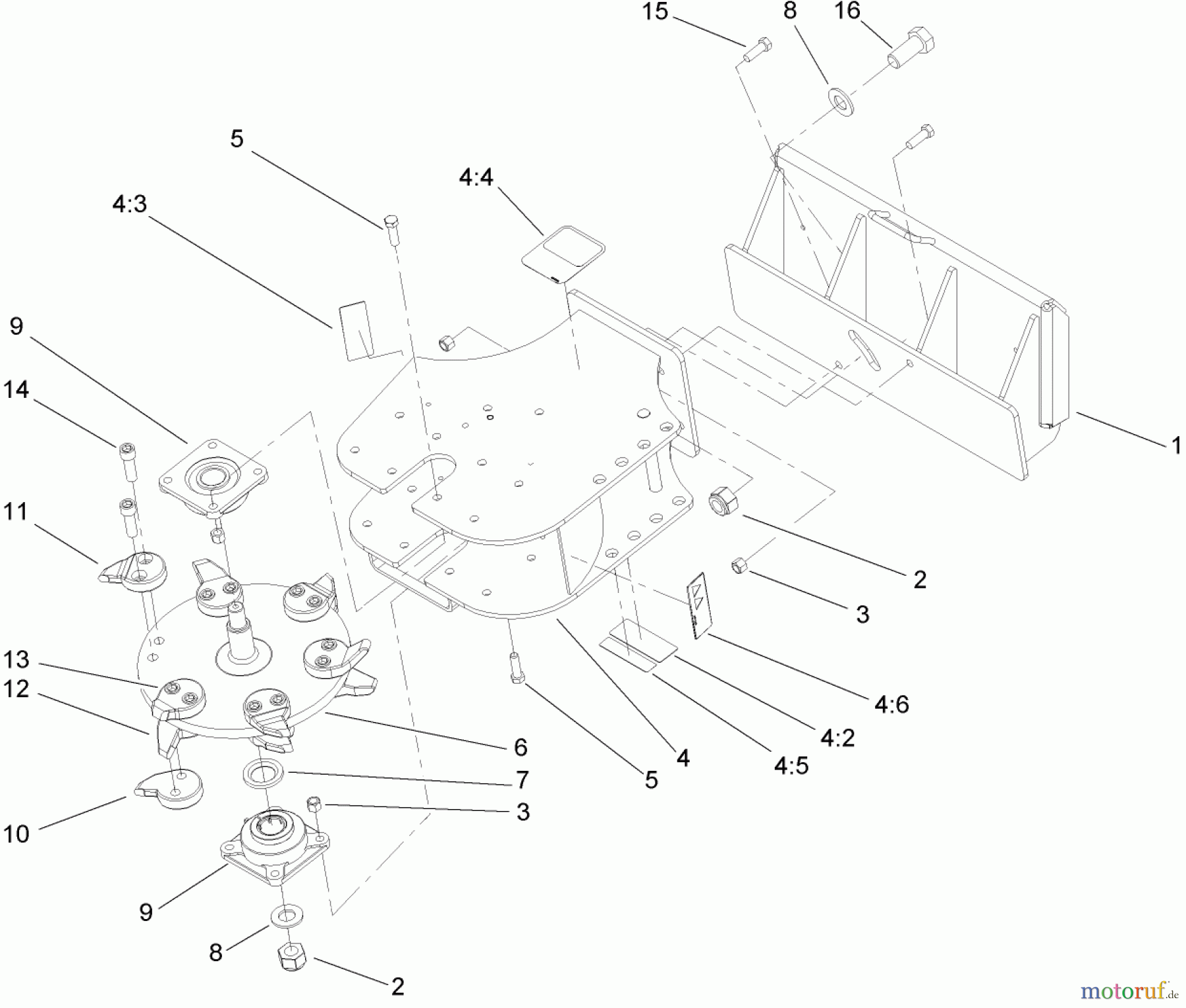  Compact Utility Attachments 22429 - Toro Stump Grinder, Dingo Compact Utility Loaders (SN: 240000001 - 240999999) (2004) GRINDER FRAME AND HEAD ASSEMBLY