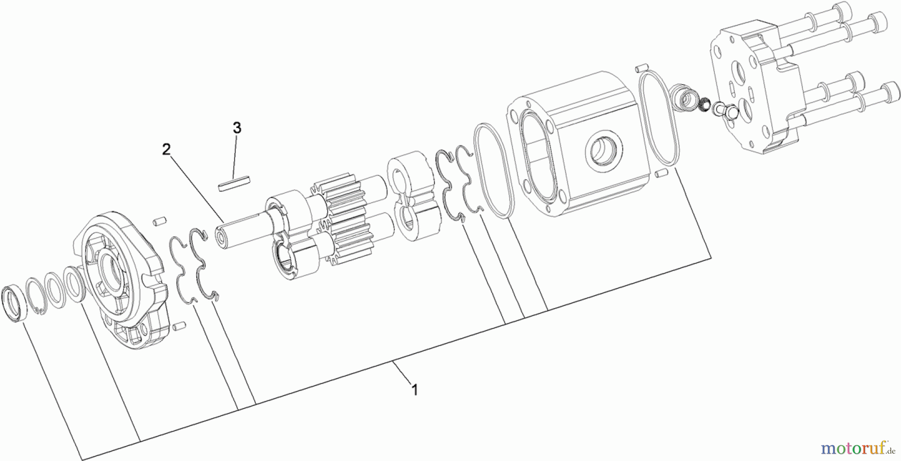  Compact Utility Attachments 22429 - Toro Stump Grinder, Dingo Compact Utility Loaders (SN: 290000001 - 290999999) (2009) HYDRAULIC GEAR MOTOR NO. 104-2010