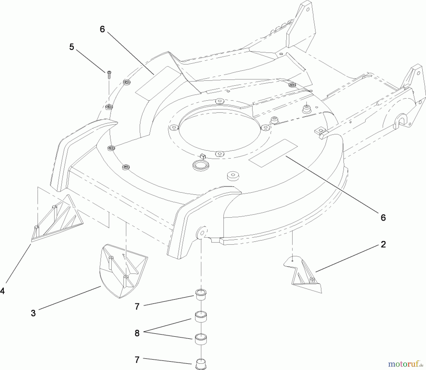  Rasenmäher 22177TE - Toro 53cm Heavy-Duty Recycler Mower (SN: 310000001 - 310999999) (2010) HOUSING ASSEMBLY NO. 98-7146