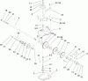 Rasenmäher 22178TE - Toro 53cm Heavy-Duty Rear Bagger Mower (SN: 280000001 - 280999999) (2008) Spareparts GEAR CASE ASSEMBLY NO. 110-2100
