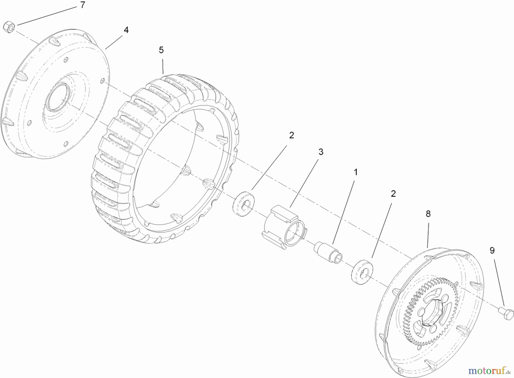  Rasenmäher 22186TE - Toro Commercial 53cm Mower (SN: 312000001 - 312999999) (2012) WHEEL ASSEMBLY NO. 117-5253