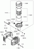 Rasenmäher 22189 - Toro 21" Heavy-Duty Rear Bagger Lawn Mower (SN: 270000001 - 270004000) (2007) Spareparts AIR FILTER AND MUFFLER ASSEMBLY KAWASAKI FJ180V-AS30