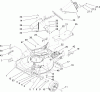 Rasenmäher 22196 - Toro 21" Heavy-Duty Recycler Walk-Behind Mower (SN: 270000001 - 270999999) (2007) Spareparts HOUSING, CHUTE AND WHEEL ASSEMBLY