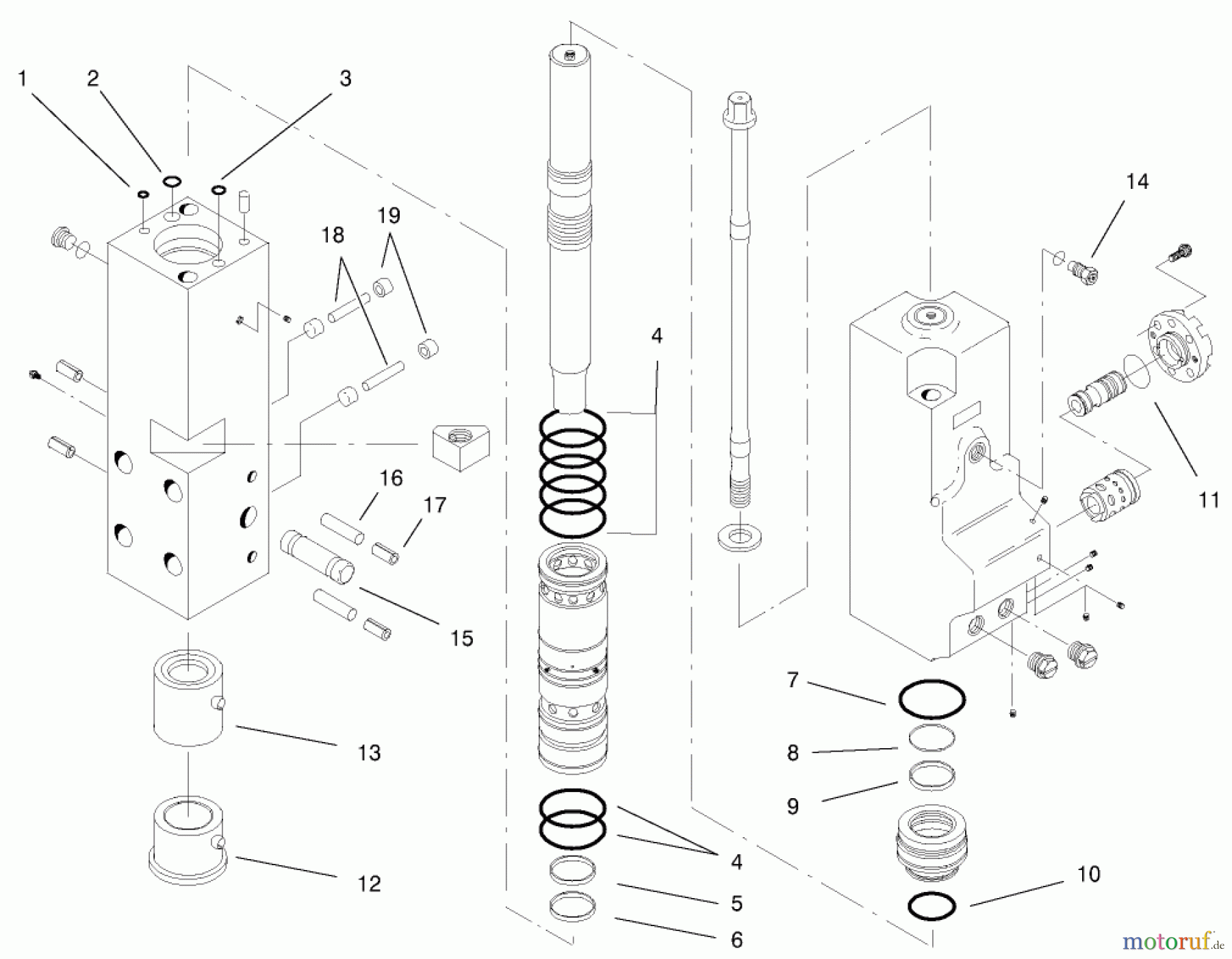  Compact Utility Attachments 22441 - Toro Concrete Breaker, Dingo Compact Utility Loader (SN: 200000001 - 200999999) (2000) SEAL KIT ASSEMBLY