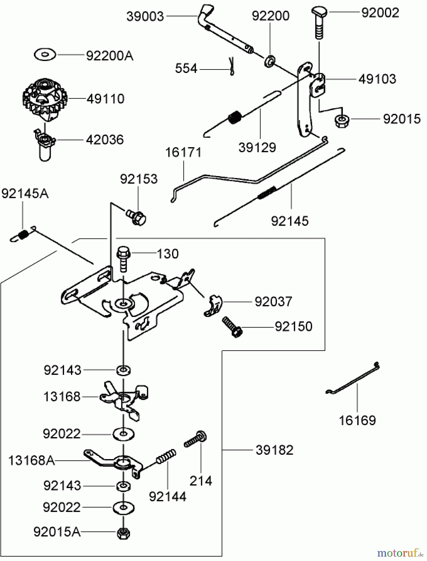  Rasenmäher 22200TE - Toro 66cm Heavy-Duty Rear Bagger Lawn Mower (SN: 270001001 - 270999999) (2007) CONTROL EQUIPMENT ASSEMBLY KAWASAKI FJ180V-AS64