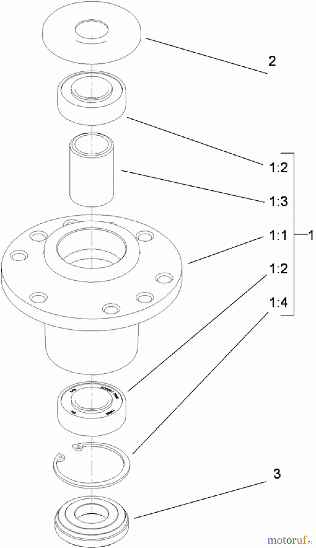  Rasenmäher 22200TE - Toro 66cm Heavy-Duty Rear Bagger Lawn Mower (SN: 280000001 - 280999999) (2008) CUTTER HOUSING ASSEMBLY NO. 107-4065