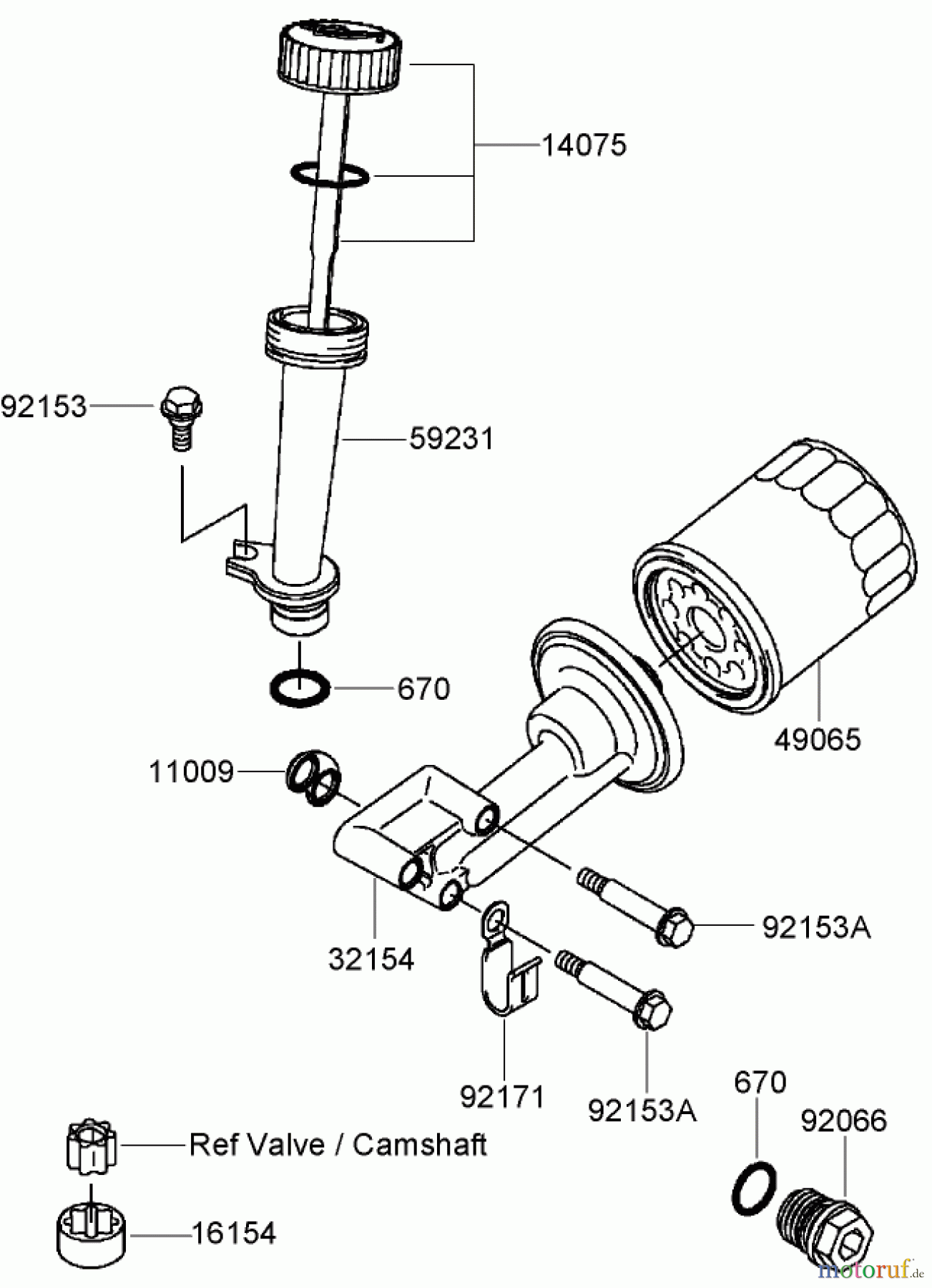  Rasenmäher 22200TE - Toro 66cm Heavy-Duty Rear Bagger Lawn Mower (SN: 280000001 - 280999999) (2008) LUBRICATION EQUIPMENT ASSEMBLY KAWASAKI FJ180V-AS64