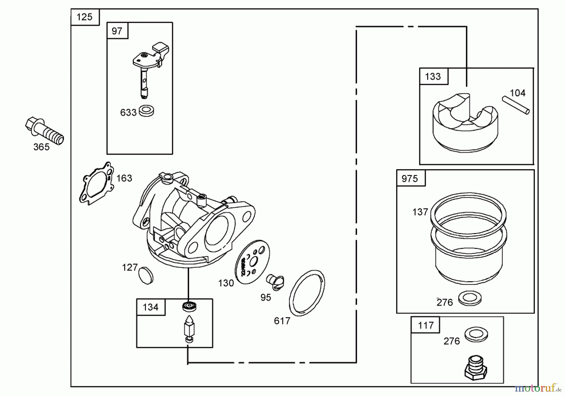  Rasenmäher 22242 - Toro Commercial Side-Discharge Lawnmower (SN: 250000001 - 250999999) (2005) CARBURETOR ASSEMBLY BRIGGS AND STRATTON 12W802-1701-B1