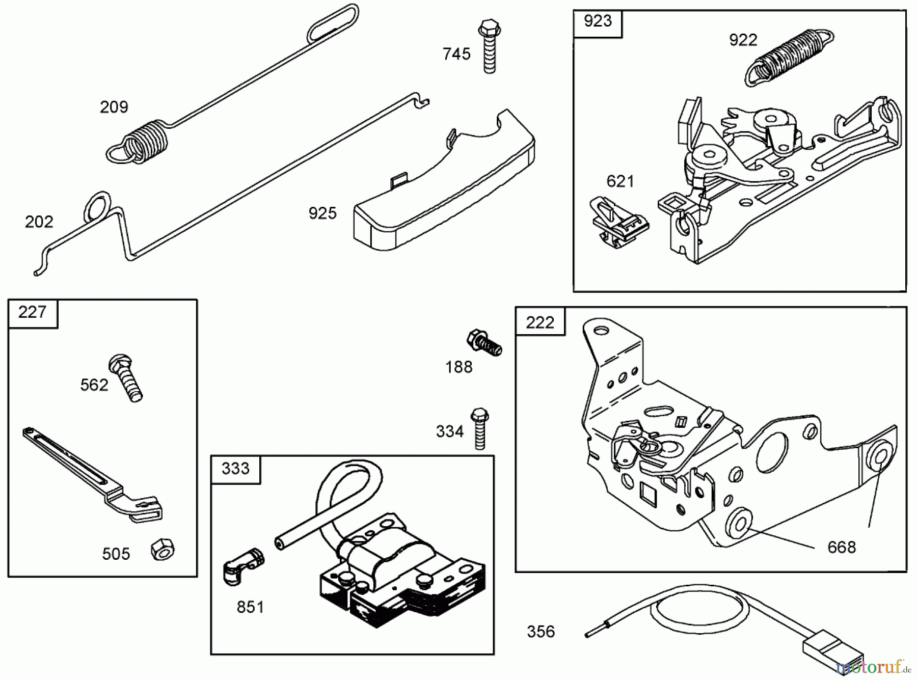  Rasenmäher 22242 - Toro Commercial Side-Discharge Lawnmower (SN: 260000001 - 260999999) (2006) GOVERNOR ASSEMBLY BRIGGS AND STRATTON 12W802-1701-B1