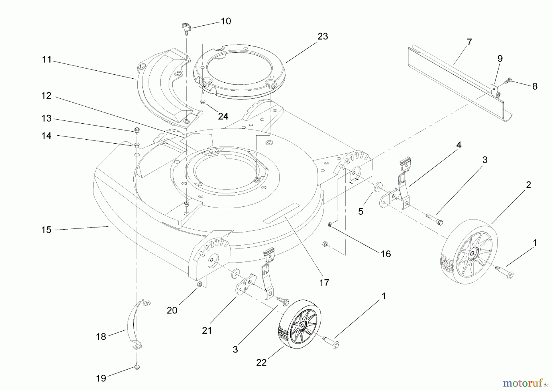  Rasenmäher 22242 - Toro Commercial Side-Discharge Lawnmower (SN: 260000001 - 260999999) (2006) HOUSING ASSEMBLY