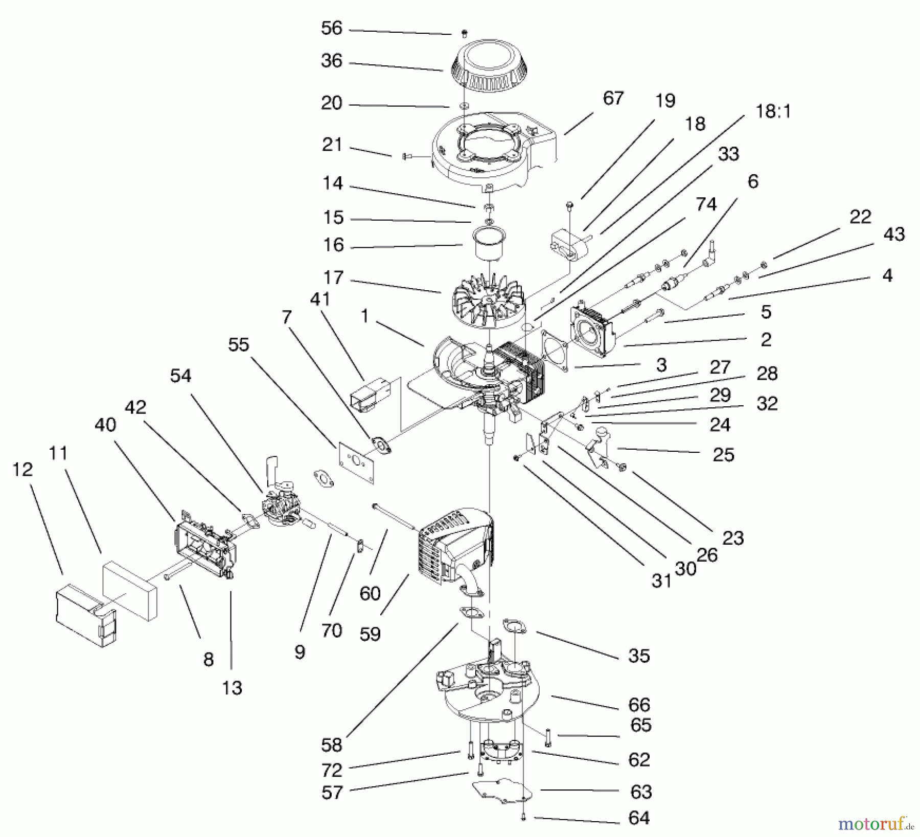  Rasenmäher 22260 - Toro Side Discharge Mower (SN: 230000001 - 230999999) (2003) ENGINE ASSEMBLY