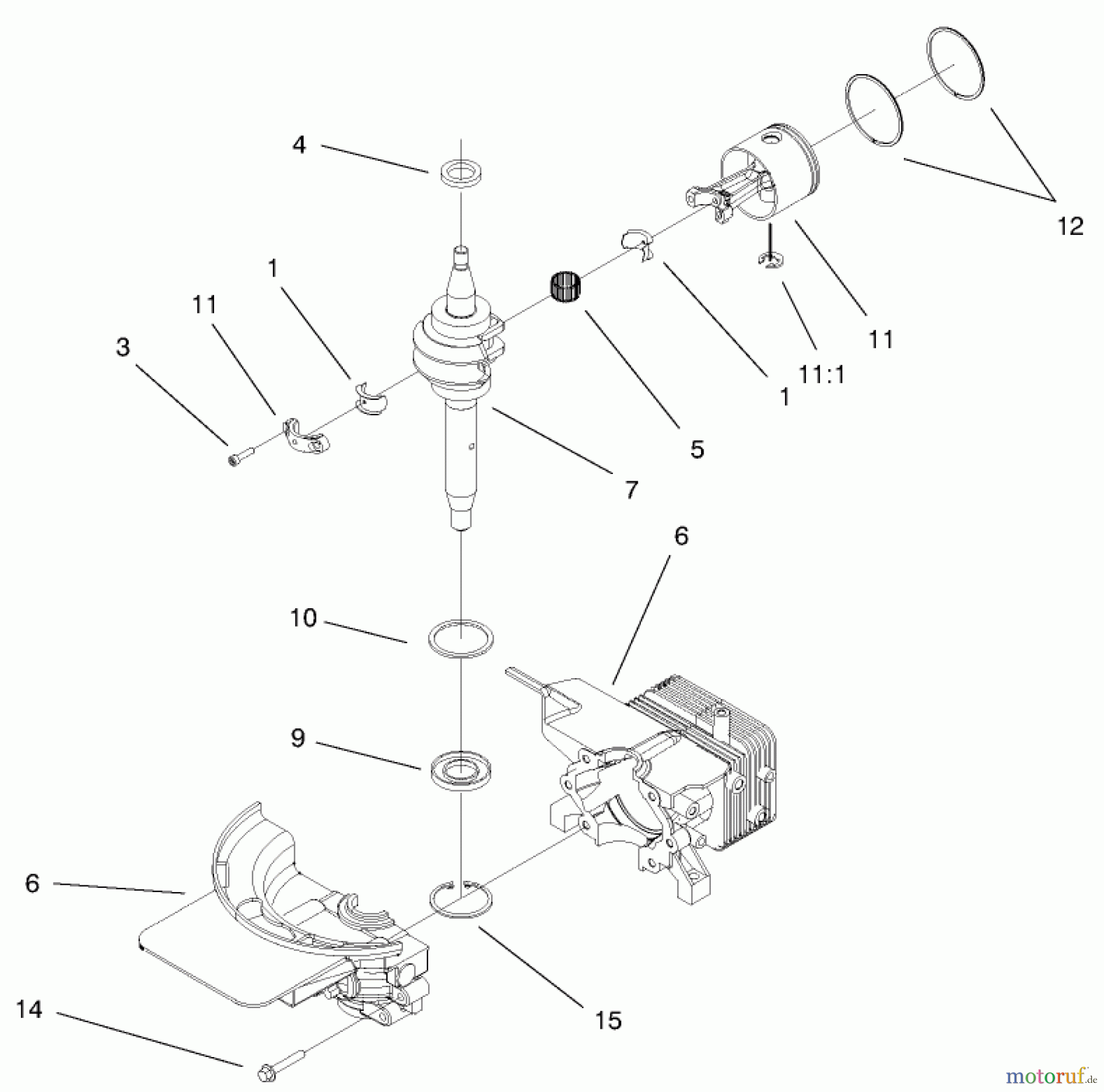  Rasenmäher 22260 - Toro Side Discharge Mower (SN: 230000001 - 230999999) (2003) SHORT BLOCK ASSEMBLY