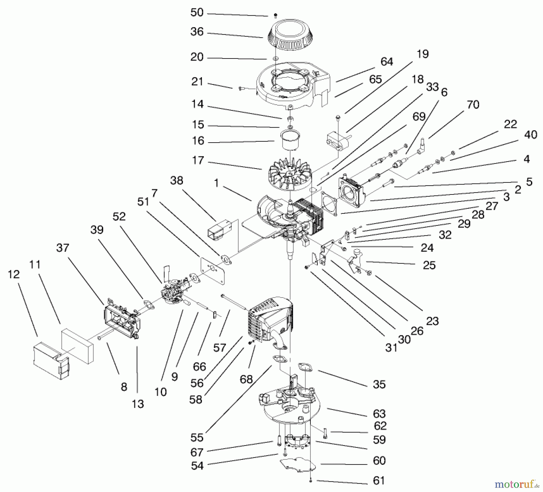  Rasenmäher 22260 - Toro Side Discharge Mower (SN: 89000001 - 89999999) (1998) ENGINE ASSEMBLY