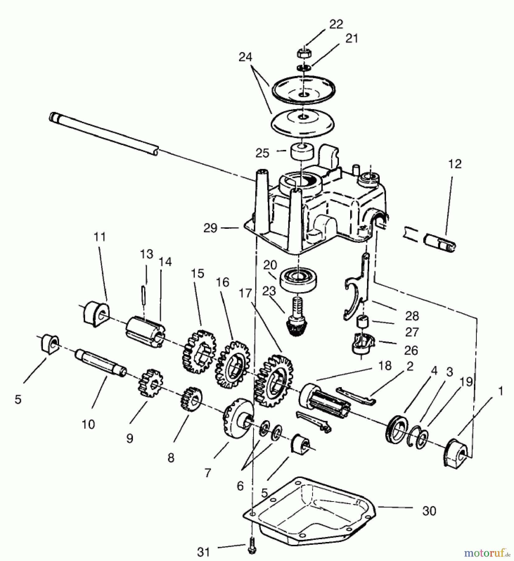  Rasenmäher 22261 - Toro Side Discharge Mower (SN: 200000001 - 200999999) (2000) AXLE ASSEMBLY NO. 92-7869