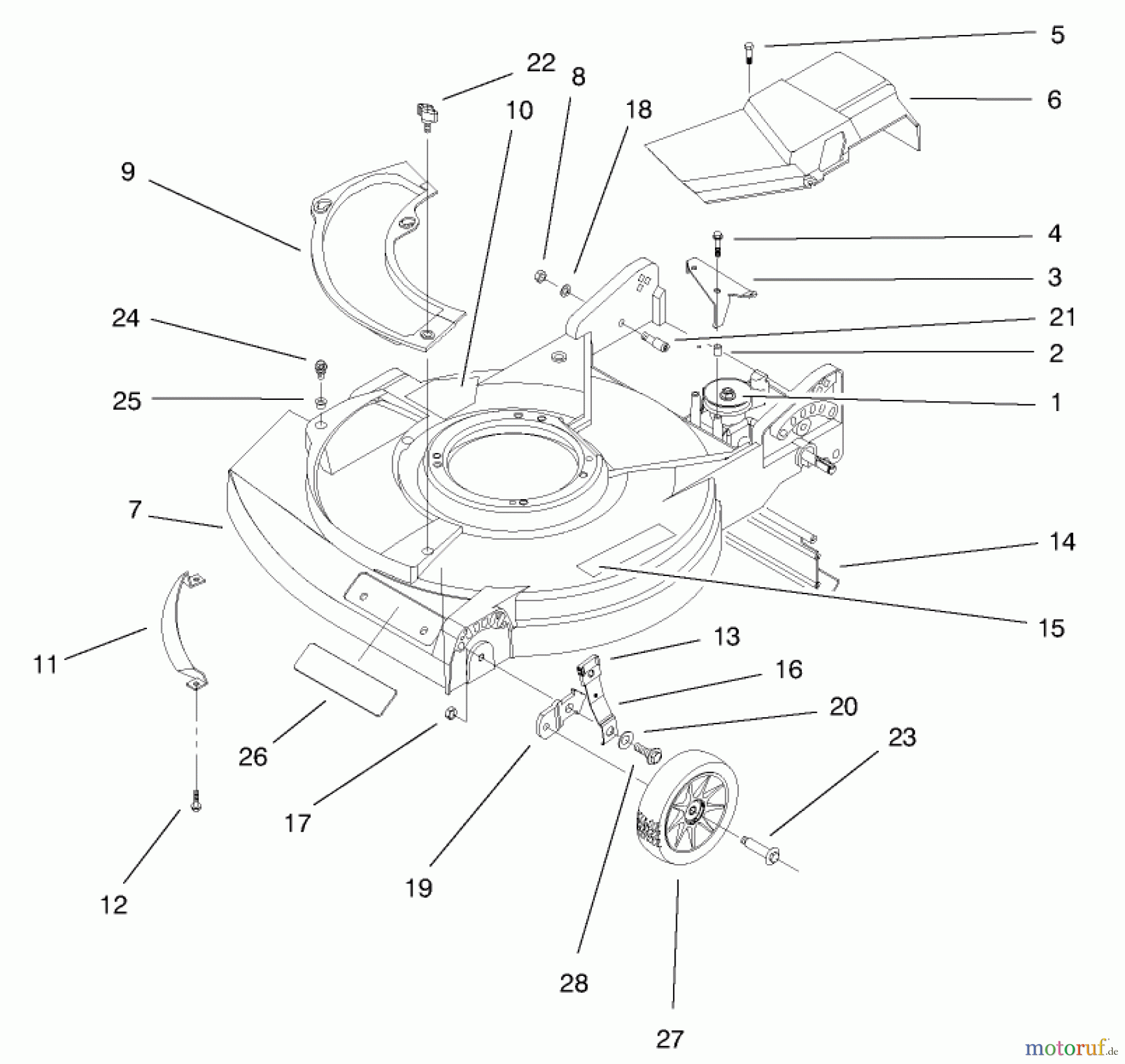  Rasenmäher 22261 - Toro Side Discharge Mower (SN: 9900001 - 9999999) (1999) HOUSING ASSEMBLY