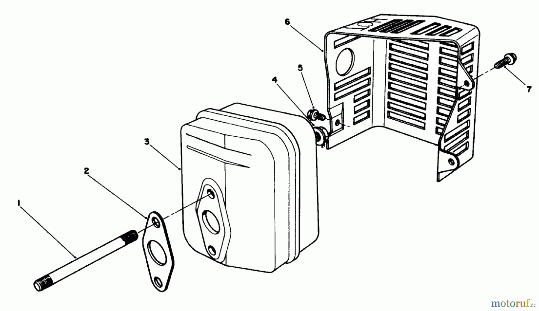  Rasenmäher 22510 - Toro Walk-Behind Mower (SN: 7000001 - 7999999) (1987) MUFFLER ASSEMBLY