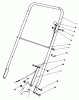 Rasenmäher 22621 - Toro Walk-Behind Mower (SN: 7000001 - 7999999) (1987) Spareparts HANDLE ASSEMBLY (MODEL NO. 22525)