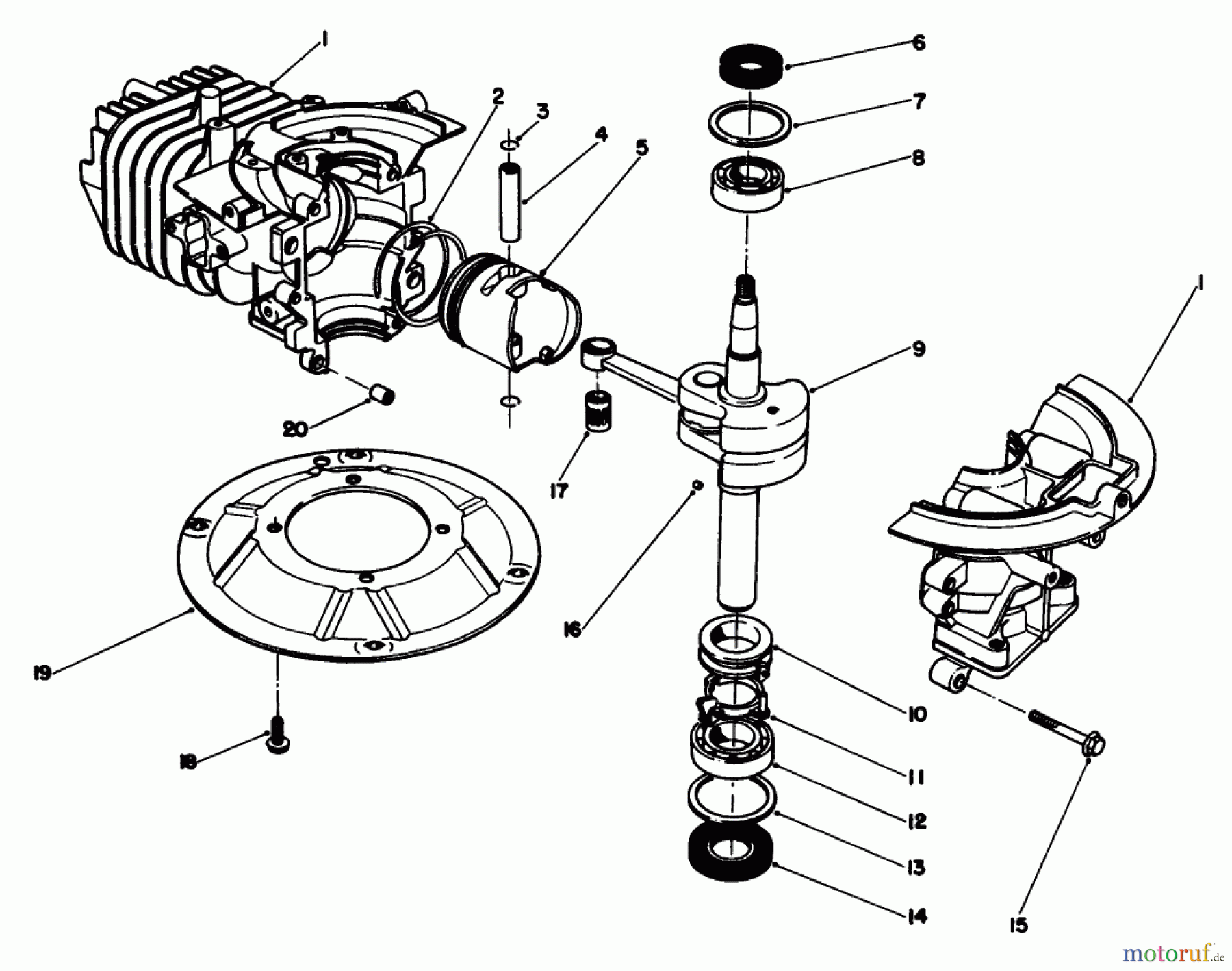  Rasenmäher 22580 - Toro Walk-Behind Mower (SN: 0000001 - 0999999) (1990) CRANKSHAFT ASSEMBLY (MODEL NO. 47PK9-3)