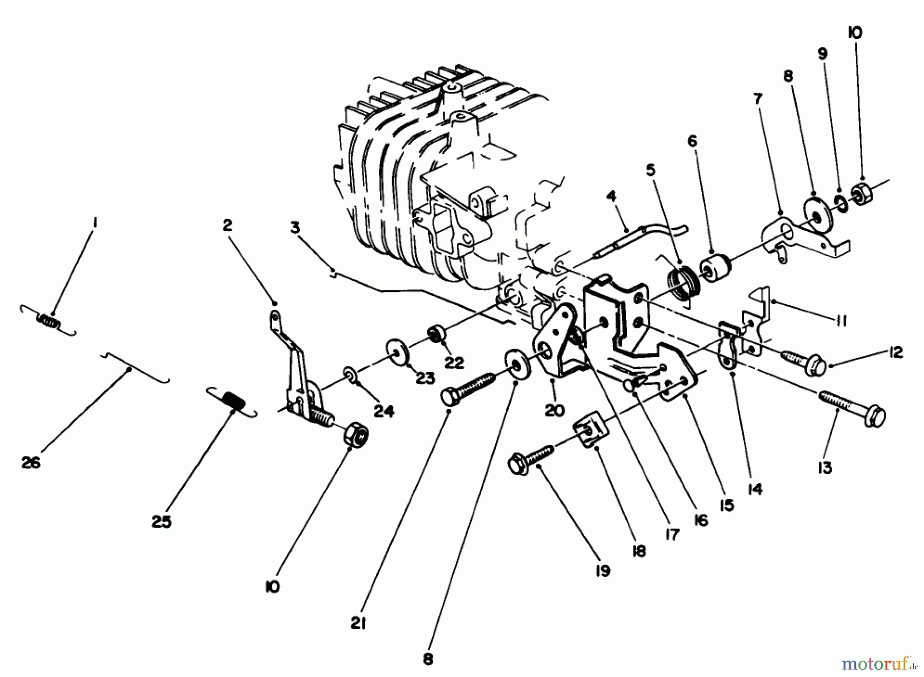  Rasenmäher 22581 - Toro Walk-Behind Mower (SN: 1000001 - 1999999) (1991) GOVERNOR ASSEMBLY (MODEL NO. 47PL0-3)