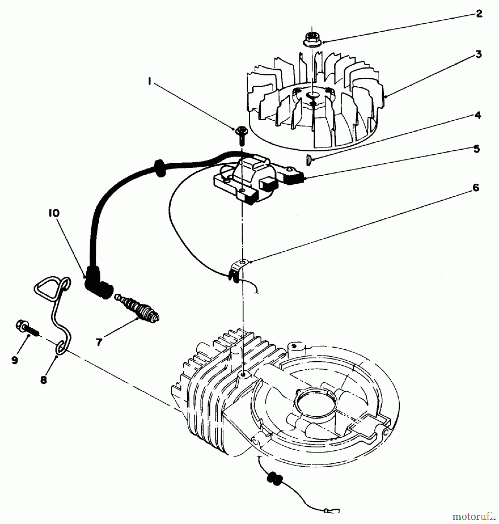  Rasenmäher 22581 - Toro Walk-Behind Mower (SN: 1000001 - 1999999) (1991) IGNITION ASSEMBLY (MODEL NO. 47PL0-3)