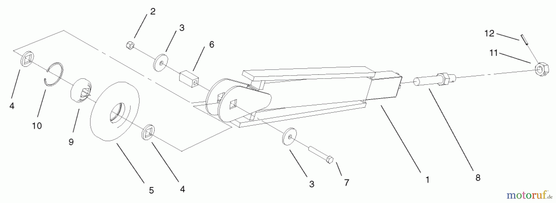  Compact Utility Attachments 22447 - Toro Trencher Head, Dingo Compact Utility Loader (SN: 220000001 - 220999999) (2002) TRENCHER BOOM ASSEMBLY NO. 104-1997