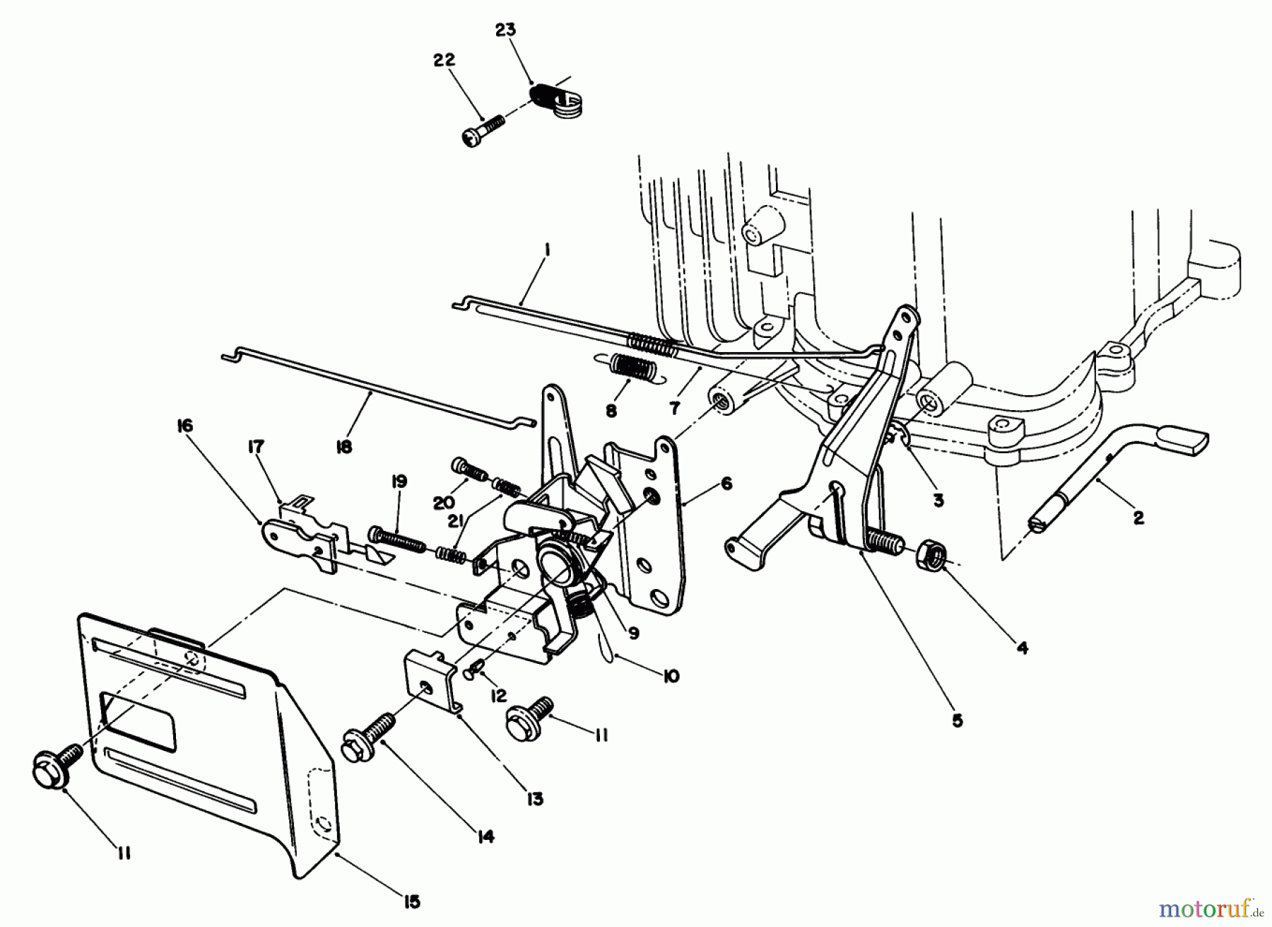  Rasenmäher 22622 - Toro Walk-Behind Mower (SN: 2000001 - 2999999) (1992) GOVERNOR ASSEMBLY (ENGINE MODEL NO. VML0-4)