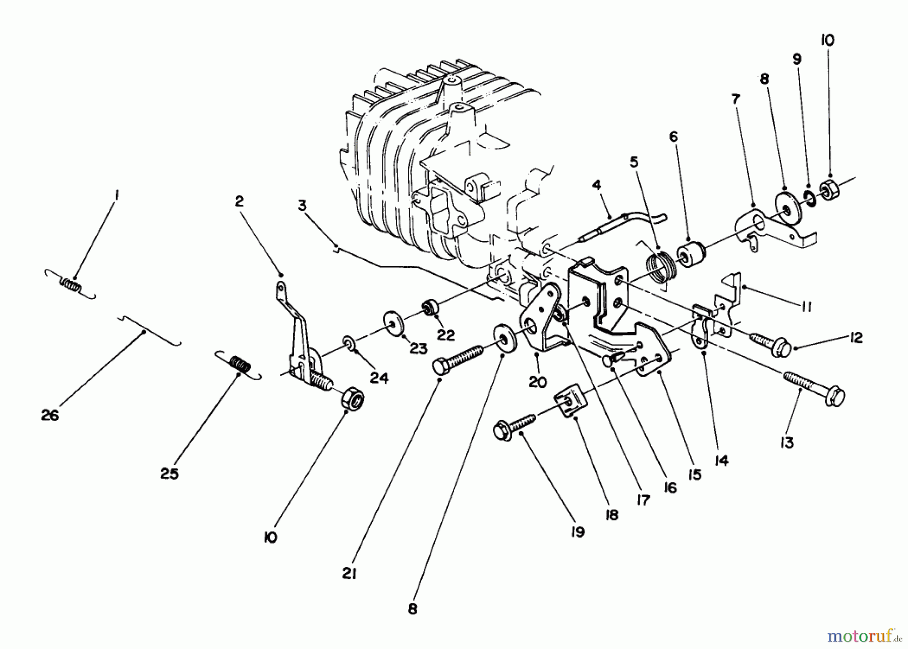  Rasenmäher 22700 - Toro Walk-Behind Mower (SN: 2000001 - 2999999) (1992) GOVERNOR ASSEMBLY (MODEL NO. 47PM1-3)