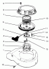 Rasenmäher 22700B - Toro 21" Side Discharge Mower (SN: 49000001 - 49999999) (1994) Spareparts RECOIL ASSEMBLY (MODEL NO. 47PP3-3)