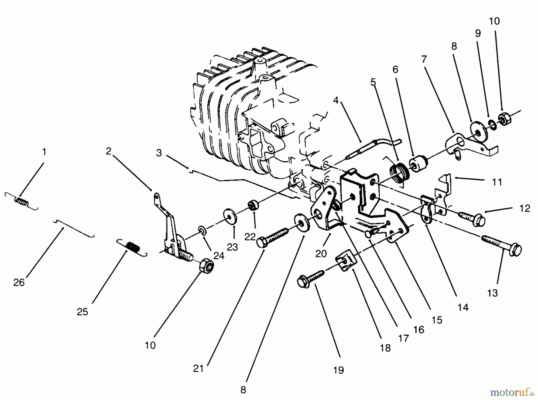  Rasenmäher 22700BC - Toro Walk-Behind Mower (SN: 5900001 - 5999999) (1995) GOVERNOR ASSEMBLY (MODEL NO. 47PR4-3)