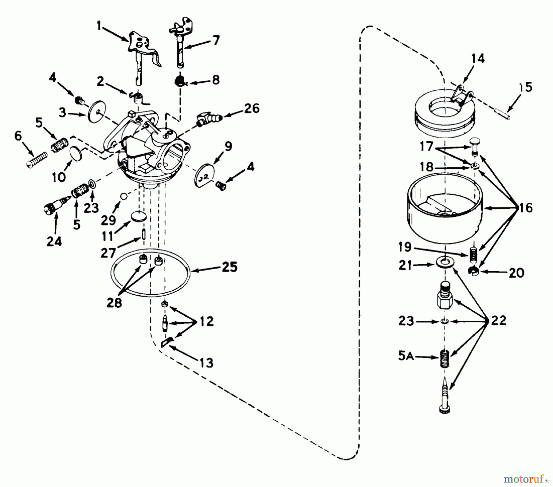  Rasenmäher 23100 - Toro Walk-Behind Mower (SN: 1000001 - 1999999) (1971) CARBURETOR NO. 631115