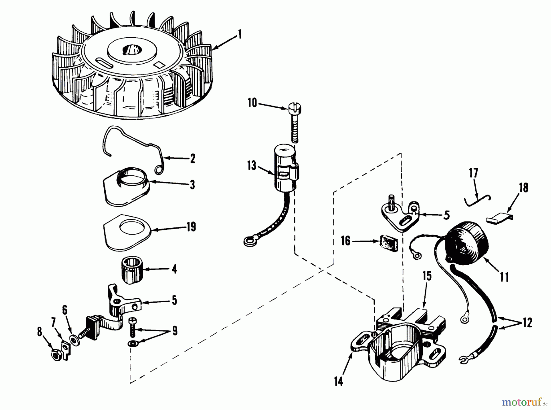  Rasenmäher 23100 - Toro Walk-Behind Mower (SN: 1000001 - 1999999) (1971) MAGNETO NO. 610689A