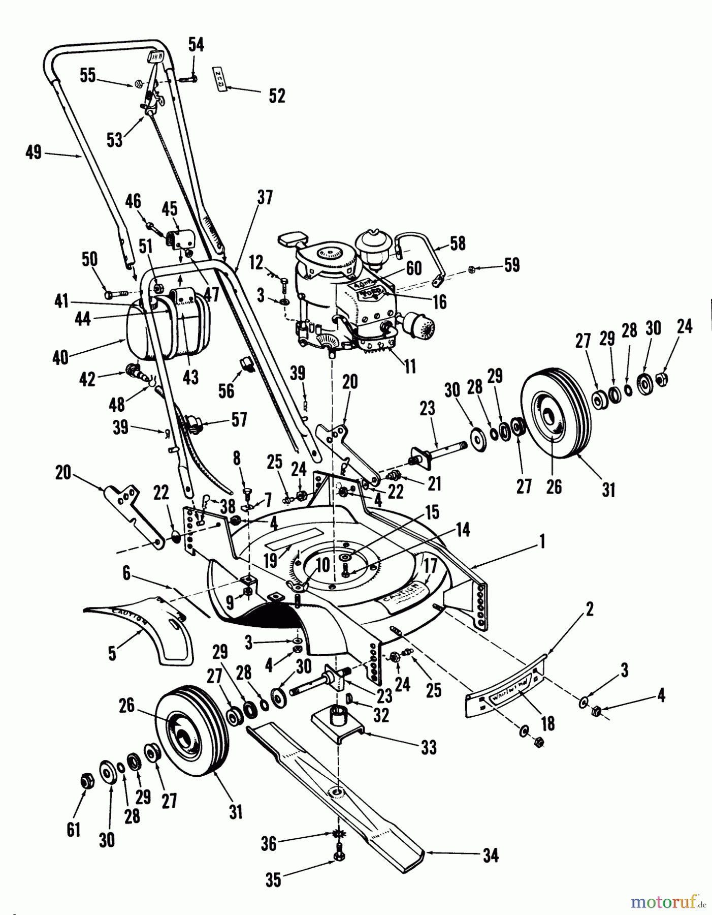  Rasenmäher 23000 - Toro Whirlwind Walk-Behind Mower (SN: 6000001 - 6999999) (1966) 21