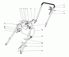 Rasenmäher 23144 - Toro Whirlwind Hevi-Duty Walk-Behind Mower (SN: 4000001 - 4999999) (1974) Spareparts HANDLE ASSEMBLY H.P. MODEL 23004