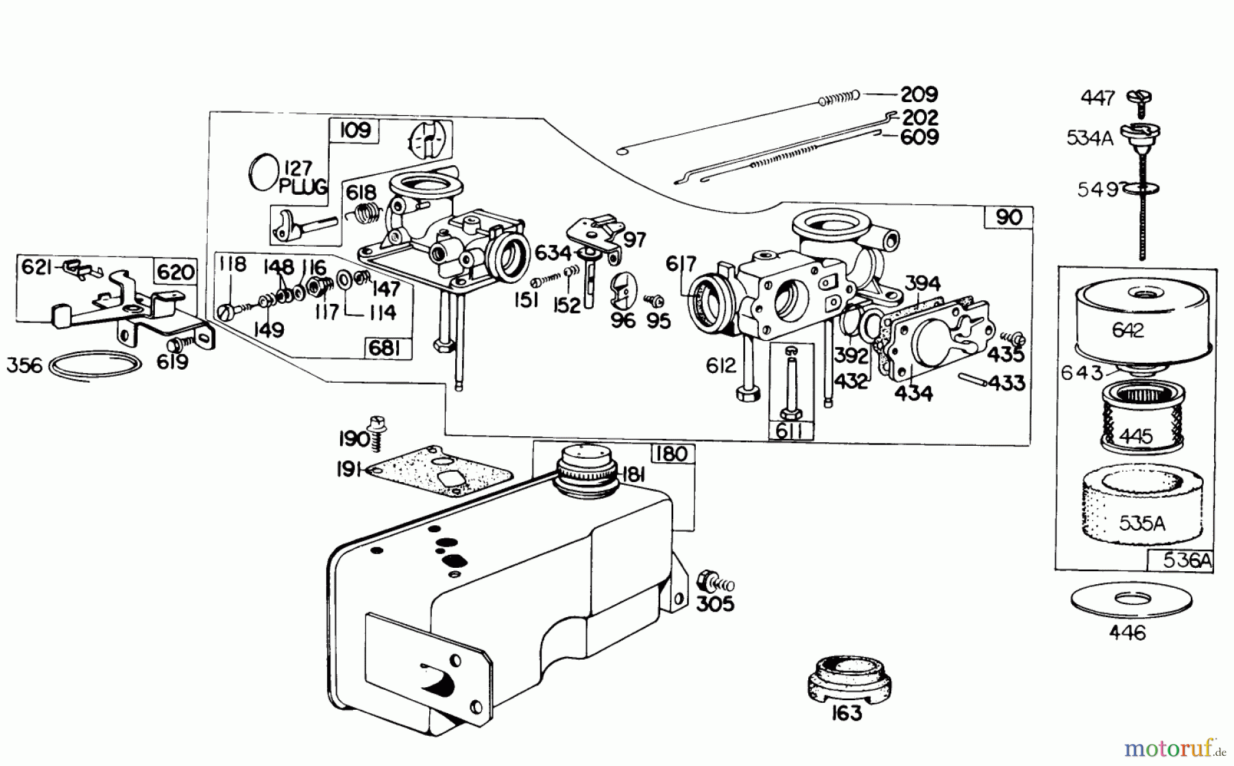  Rasenmäher 23022 - Toro Walk-Behind Mower (SN: 8000001 - 8999999) (1978) ENGINE BRIGGS & STRATTON MODEL 130902-0543-01 #1