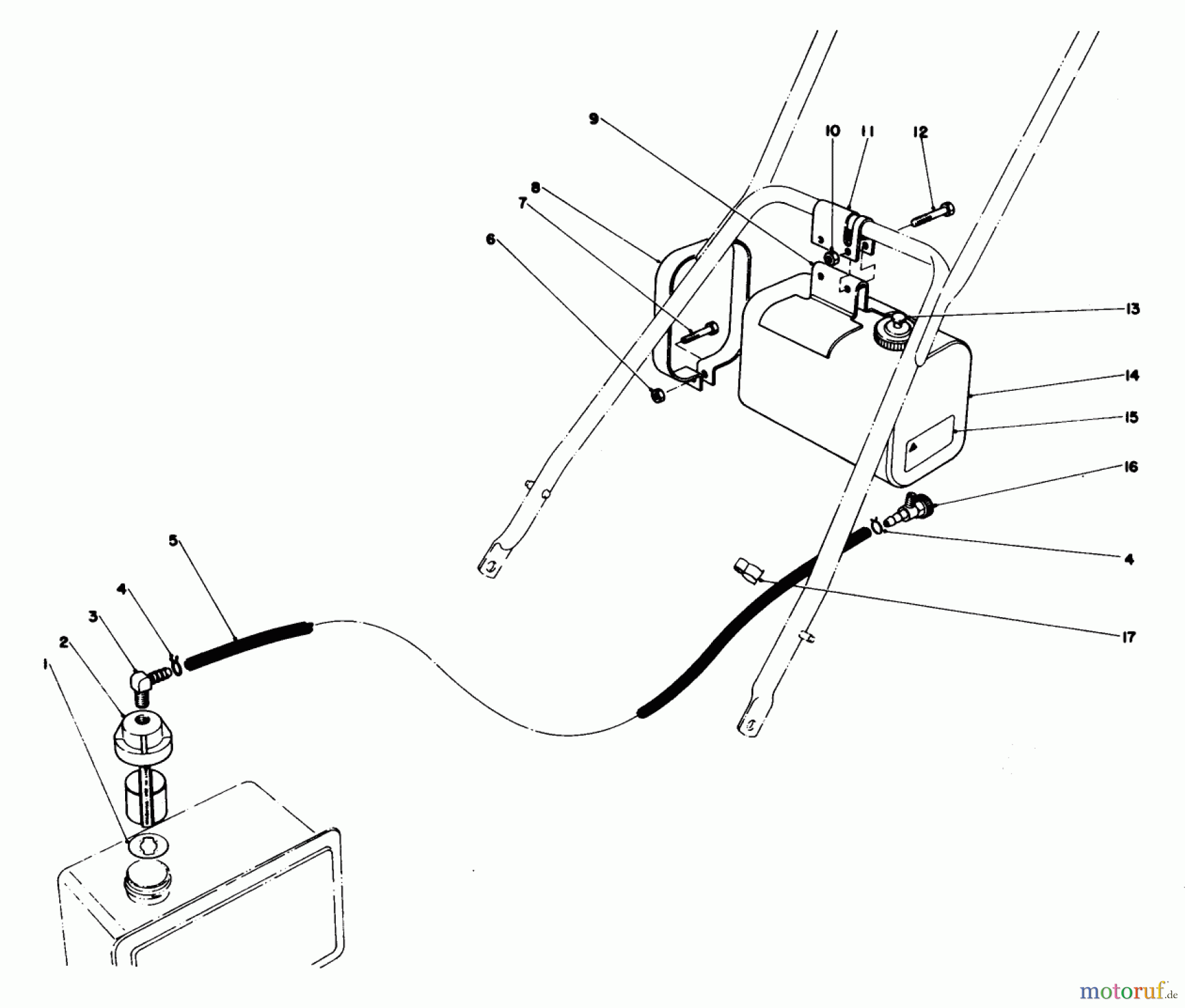  Rasenmäher 23022 - Toro Walk-Behind Mower (SN: 8000001 - 8999999) (1978) REMOTE FUEL TANK KIT NO. 28-5590 (OPTIONAL)