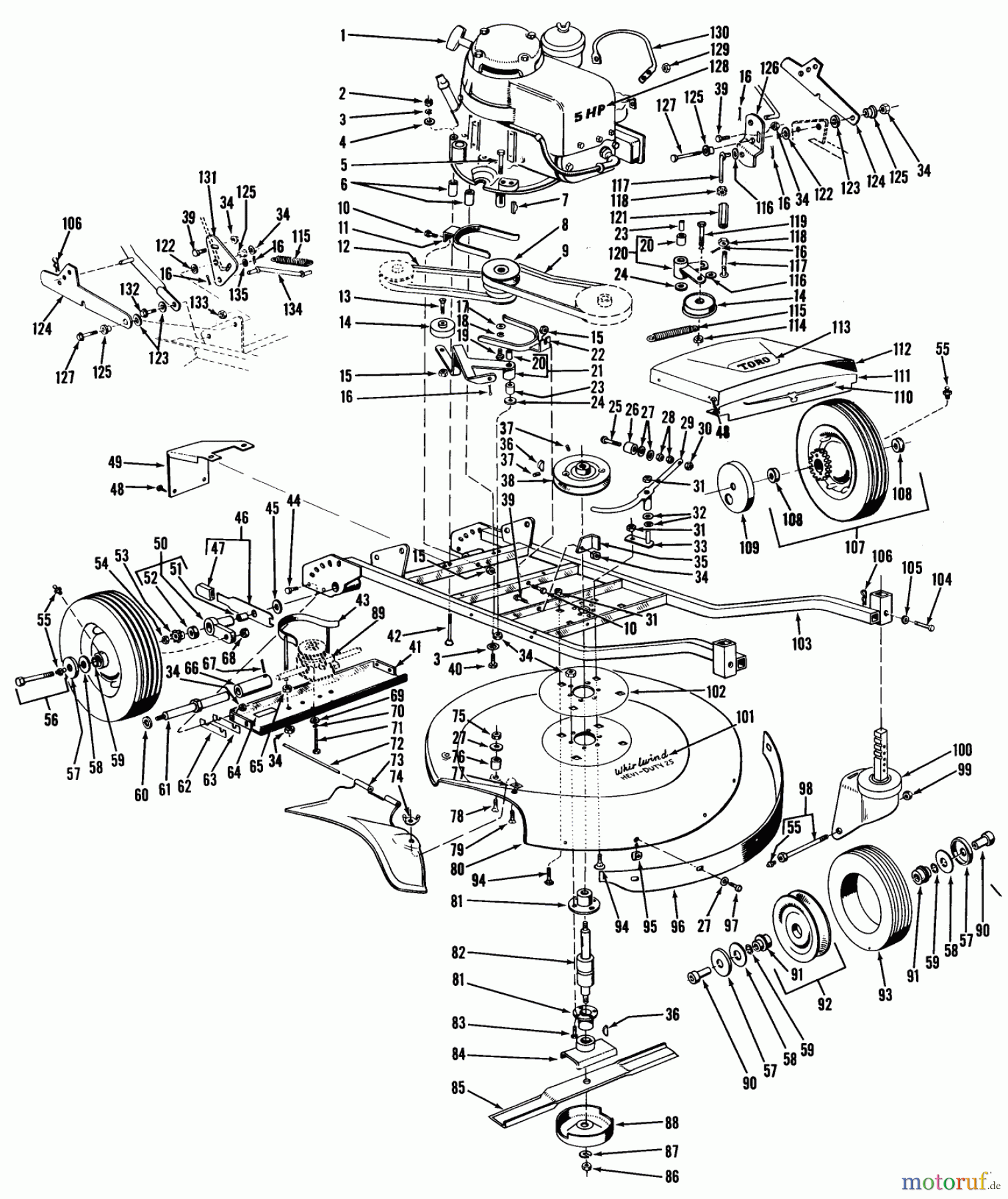  Rasenmäher 23300 - Toro Walk-Behind Mower (SN: 5000001 - 5999999) (1965) 25