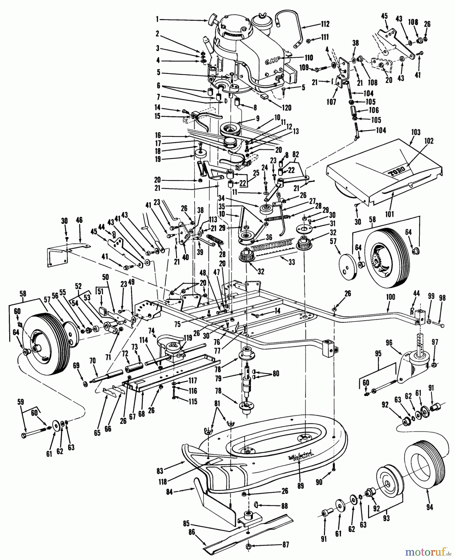  Rasenmäher 23300 - Toro Walk-Behind Mower (SN: 5000001 - 5999999) (1965) 34