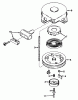 Rasenmäher 23267 - Toro Walk-Behind Mower (SN: 8000001 - 8999999) (1978) Spareparts REWIND STARTER NO. 590420