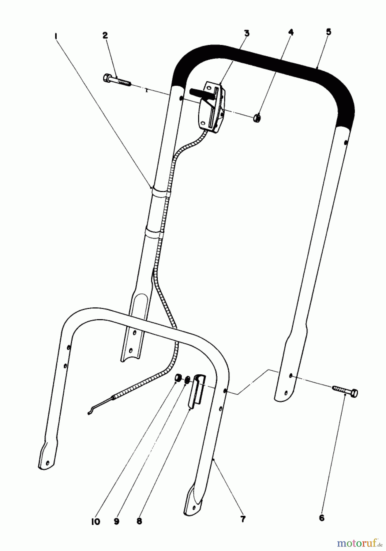  Rasenmäher 23400 - Toro Walk-Behind Mower (SN: 1000001 - 1999999) (1981) HANDLE ASSEMBLY