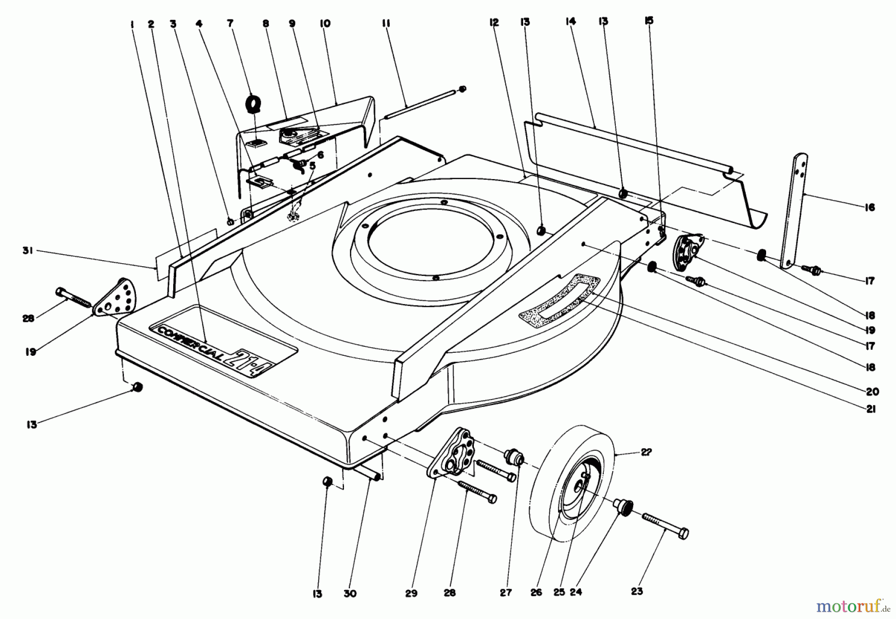  Rasenmäher 23400 - Toro Walk-Behind Mower (SN: 0000001 - 0999999) (1980) MOWER HOUSING ASSEMBLY