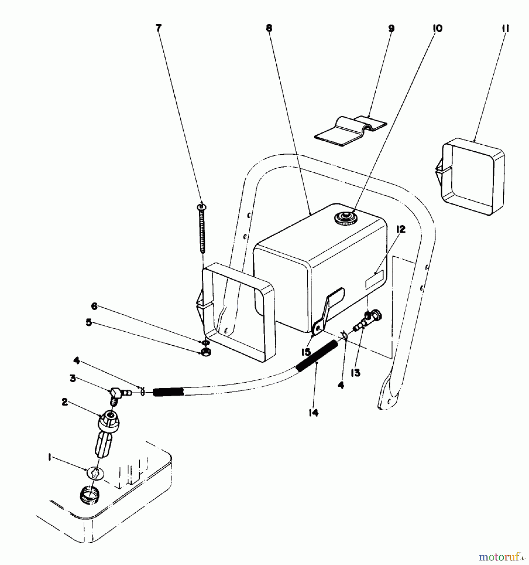  Rasenmäher 23400 - Toro Walk-Behind Mower (SN: 1000001 - 1999999) (1981) REMOTE FUEL TANK KIT NO. 39-6880 (OPTIONAL)