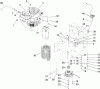 Rasenmäher für Großflächen 30031 - Toro Commercial 91cm Walk-Behind Mower, 15HP, T-Bar, Gear Drive, TURBO FORCE Cutting Unit (SN: 290000001 - 290999999) (2009) Spareparts ENGINE AND CLUTCH ASSEMBLY