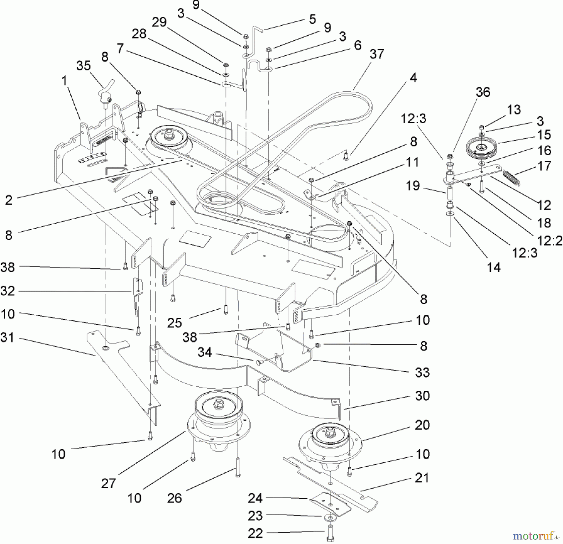  Rasenmäher für Großflächen 30099 - Toro Commercial 52