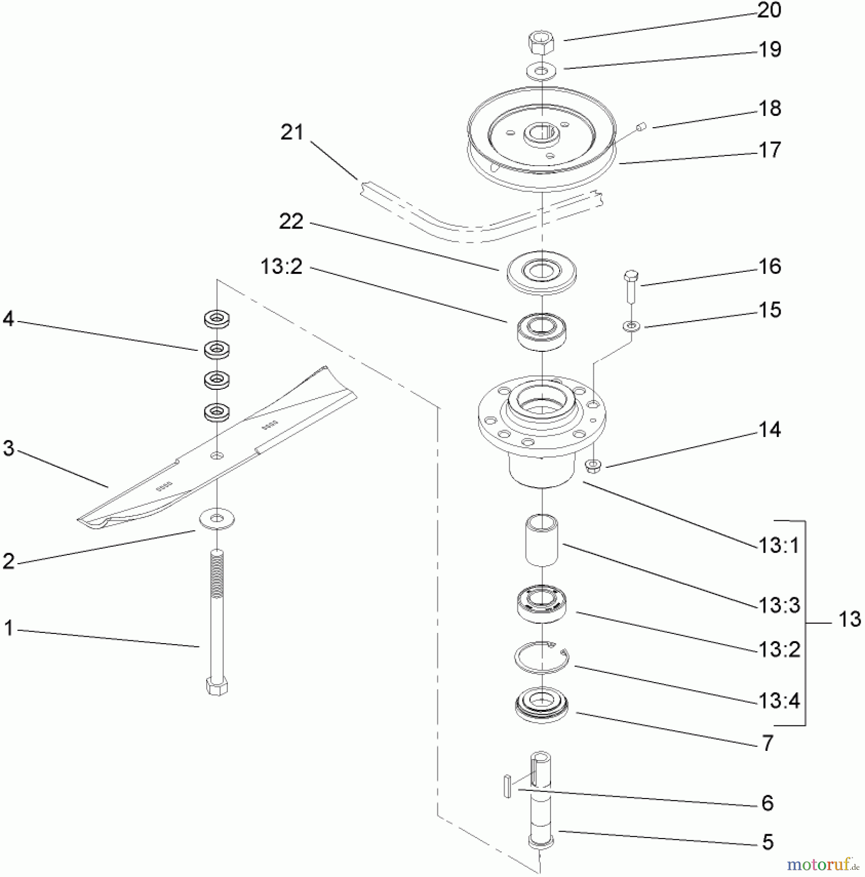  Rasenmäher für Großflächen 30150 - Toro Mid-Size ProLine Mower, T-Bar, Gear Drive, 13 HP, 32