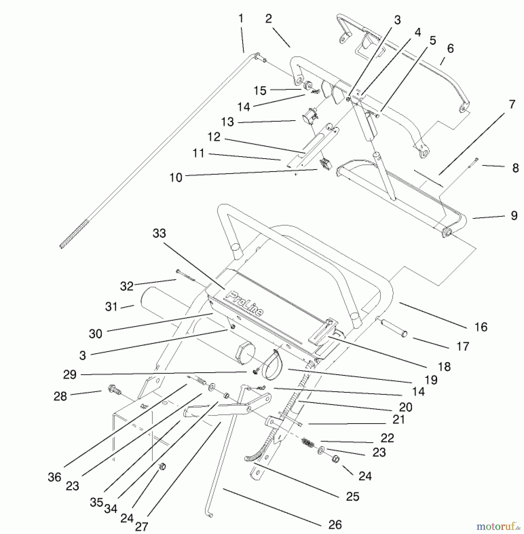  Rasenmäher für Großflächen 30164 - Toro Mid-Size ProLine Mower, Gear Drive, 10.5 hp, 32