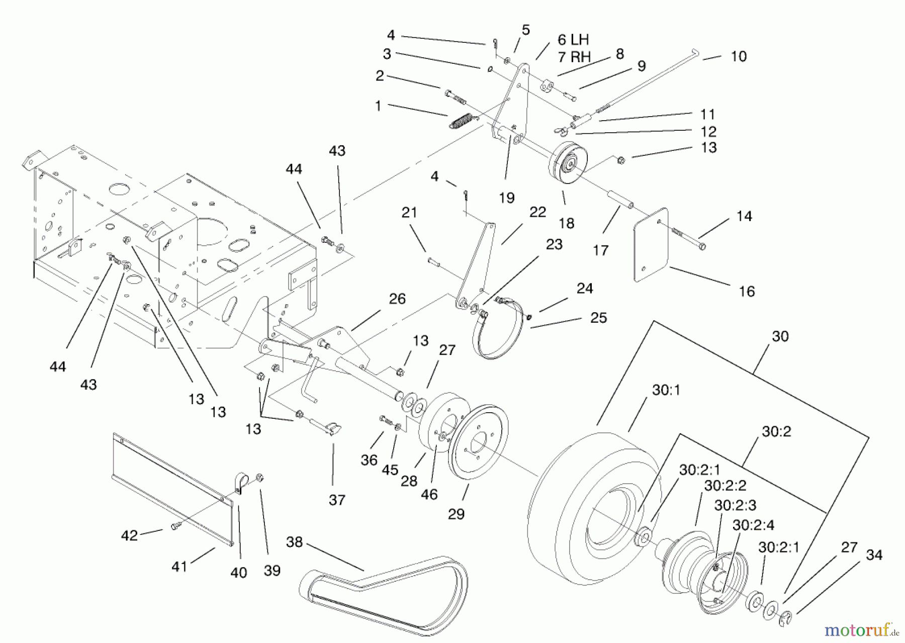  Rasenmäher für Großflächen 30164 - Toro Mid-Size ProLine Mower, Gear Drive, 10.5 hp, 32