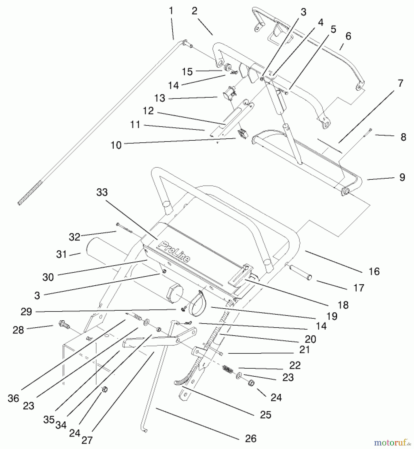  Rasenmäher für Großflächen 30171 - Toro Mid-Size ProLine Mower, Gear Drive, 12.5 hp, 32